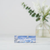 Blue Sky Clouds - Profil Business Card Mini Visitenkarte (Stehend Vorderseite)
