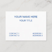 Blue Sky Clouds Visitenkarte (Rückseite)