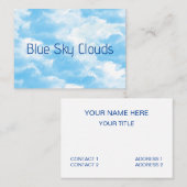 Blue Sky Clouds Visitenkarte (Vorne/Hinten)