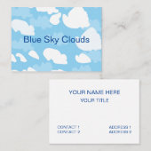 Blue Sky Clouds Visitenkarte (Vorne/Hinten)