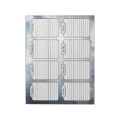 Blue Sky & Clouds Weekekly Plananner entreißen Notizblock (Rotiert)