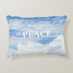 BLUE SKY CLOUUDS FOTO ACCENT PILLOW DEKOKISSEN