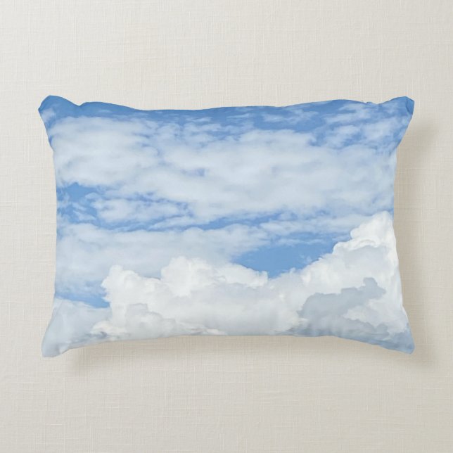BLUE SKY CLOUUDS FOTO ACCENT PILLOW DEKOKISSEN (Vorderseite)