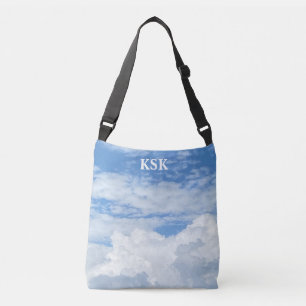 BLUE SKY CLOUUDS FOTO CROSSBODY BAG TRAGETASCHEN MIT LANGEN TRÄGERN