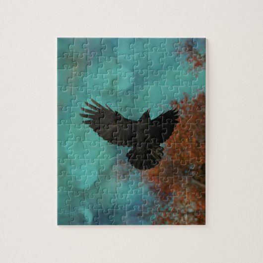 Blue Sky Crow Art Puzzle (Vertikal)
