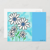 Blue Sky Daisies Postkarte (Vorne/Hinten)