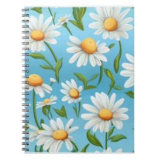 Blue Sky Daisy Spiral Notebook Notizblock