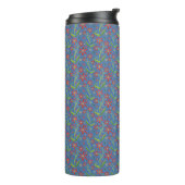 Blue Sky | Dancing Daisies Watercolor Tumbler Thermosbecher (Nach links gedreht)