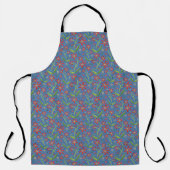 Blue Sky | Dancing Watercolor Daisies Apron Schürze (Vorderseite)