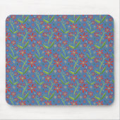 Blue Sky | Dancing Watercolor Daisies Mousepad (Vorne)