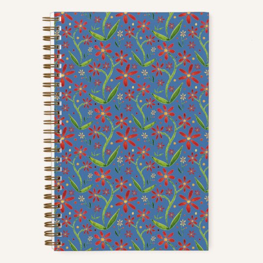 Blue Sky | Dancing Watercolor Daisies Notizblock (Vorderseite)