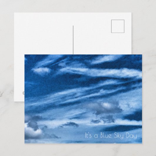 Blue Sky Day Postkarte (Vorne/Hinten)