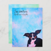 Blue Sky Doggie Blank Card (Vorne/Hinten)