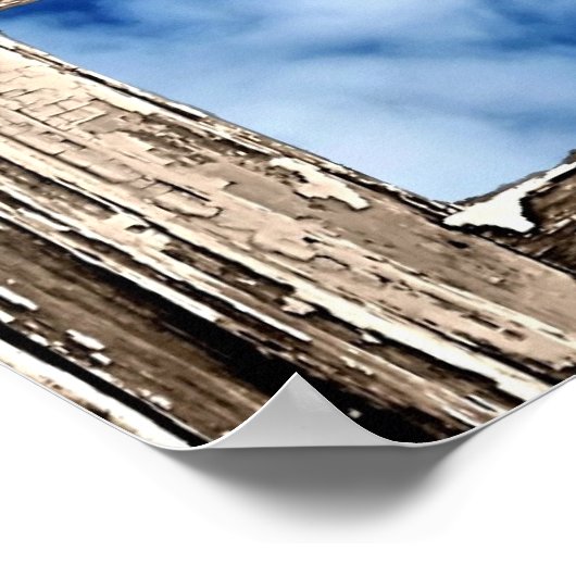 Blue Sky durch Fenster Poster (Ecke)