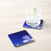 Blue Sky Einzigartig Chic Moderner Minimal Getränkeuntersetzer (Rechte Seite)