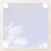 Blue Sky Einzigartig Chic Moderner Minimal Glasuntersetzer (Rückseite)