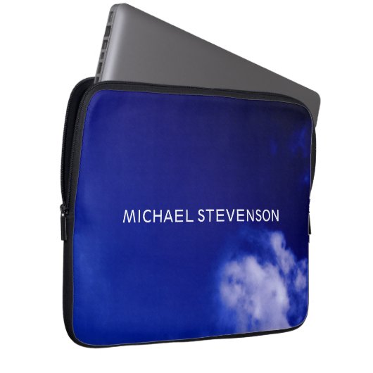 Blue Sky Einzigartig Chic Moderner Minimal Laptopschutzhülle (Vorne Rechts)
