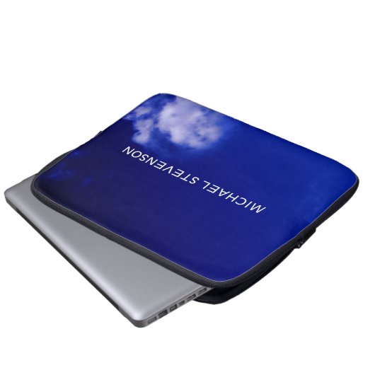 Blue Sky Einzigartig Chic Moderner Minimal Laptopschutzhülle (Vorne Knopf)