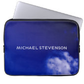 Blue Sky Einzigartig Chic Moderner Minimal Laptopschutzhülle (Vorderseite)