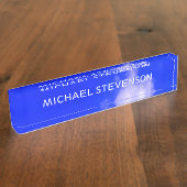 Blue Sky Einzigartig Chic Moderner Minimal Namensplakette (Seite)