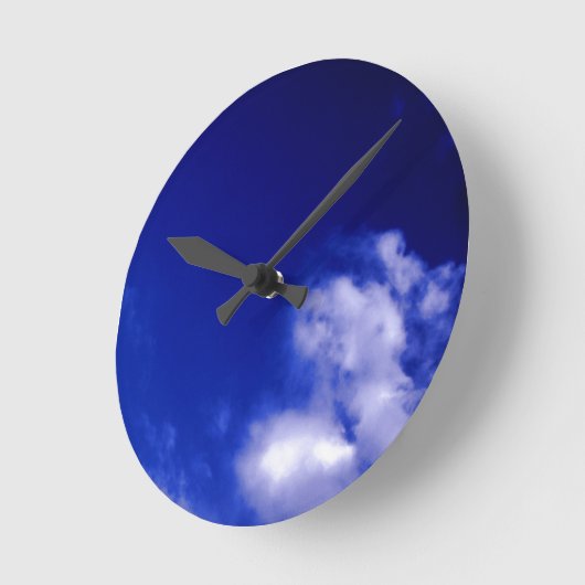 Blue Sky Einzigartig Chic Moderner Minimal Runde Wanduhr (Winkel)