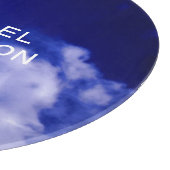 Blue Sky Einzigartig Chic Moderner Minimal Schneidebrett (Ecke)