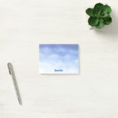 Blue Sky Float Away Individuelle Name Post-it Klebezettel (Büro)