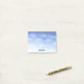 Blue Sky Float Away Individuelle Name Post-it Klebezettel (Auf Schreibtisch)