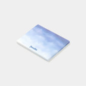 Blue Sky Float Away Individuelle Name Post-it Klebezettel (angewinkelt)
