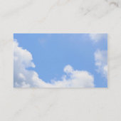 Blue Sky Fluffy Clouds Nature Business Card Visitenkarte (Rückseite)