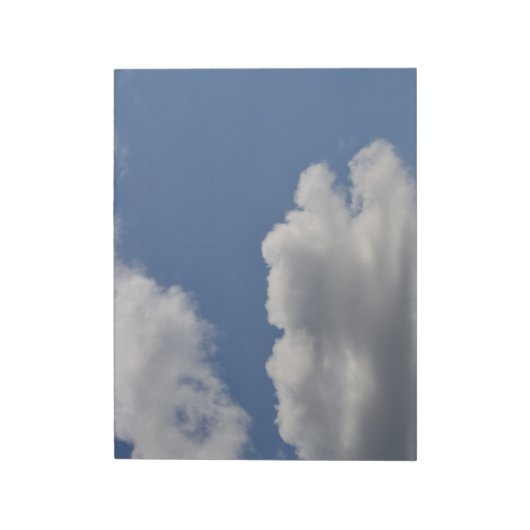 Blue Sky Fluffy Clouds Notizblock (Rotiert)