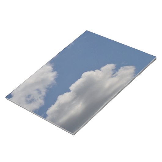 Blue Sky Fluffy Clouds Notizblock (angewinkelt)