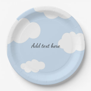 Blue Sky, Fluffy White Clouds Template Pappteller