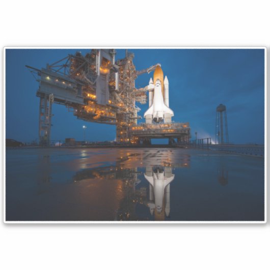 Blue Sky for Space Shuttle Atlantis Start Aufkleber (Vorderseite)