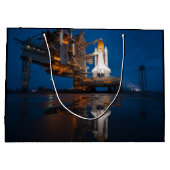 Blue Sky for Space Shuttle Atlantis Start Große Geschenktüte (Rückseite)