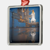 Blue Sky for Space Shuttle Atlantis Start Ornament Aus Metall (Links)