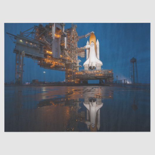 Blue Sky for Space Shuttle Atlantis Start Seidenpapier (Vorderseite)