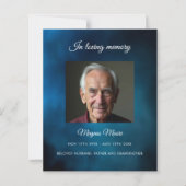 Blue Sky Foto Beerdigungskarte (Vorderseite)