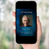 Blue Sky Foto Beerdigungskarte Einladung