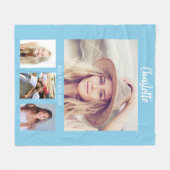 Blue Sky Foto Collage Girl Friends Fleecedecke (Vorderseite (Horizontal))