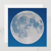 Blue Sky Full Moon Einladung (Vorne/Hinten)