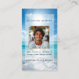 Blue Sky Funeral Prayer Card  Visitenkarte