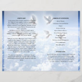 Blue sky Funeral Program template (Rückseite)