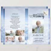 Blue sky Funeral Program template (Vorne/Hinten)
