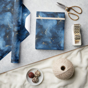 Blue Sky Galaxy Geburtstag   Geschenkpapier