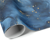 Blue Sky Galaxy Geburtstag Geschenkpapier (Rolleneckpunkt)