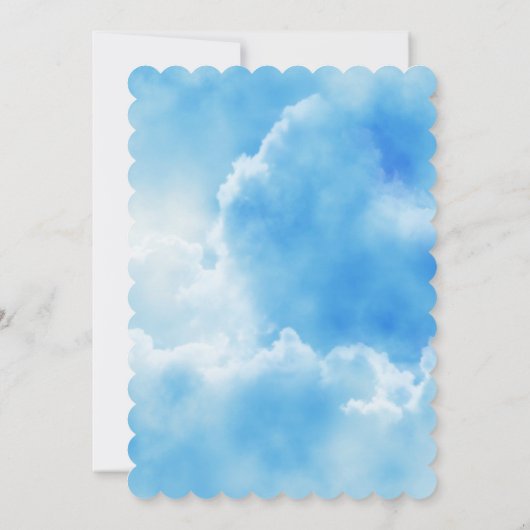 Blue Sky Geburtstagsparty Einladung (Rückseite)