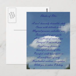 Blue Sky Gedicht Postcard Postkarte