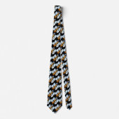 Blue Sky Giraffes Footprint Neck Tie Krawatte (Vorderseite)
