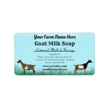 Blue Sky Goat Milk Soap Label - Nigerianer Zwerg